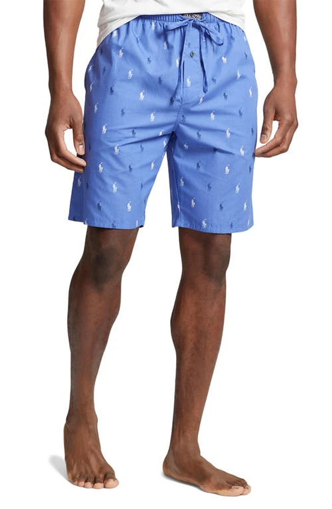 Polo Ralph Lauren Liberty Cotton Drawstring Pajama Shorts Blue at Nordstrom,