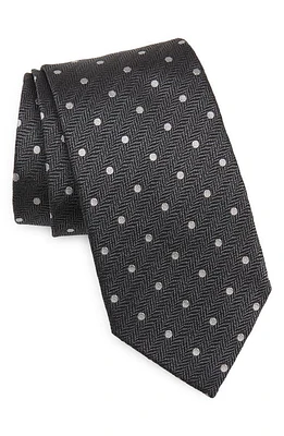 TOM FORD Polka Dot Silk Tie in Grey at Nordstrom