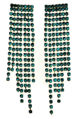 Panacea Crystal Fringe Drop Earrings in Green at Nordstrom