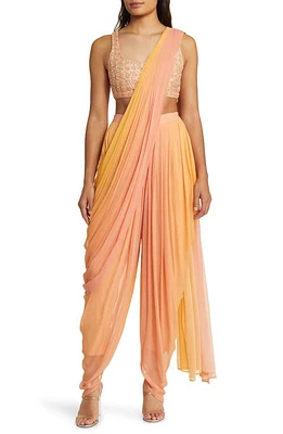 Sani Asra Dhoti Set Ombre Yellow/Pink at Nordstrom,