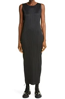 Pleats Please Issey Miyake Basics Pleated Midi Dress Black at Nordstrom,