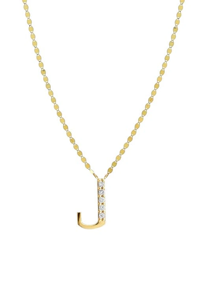 Lana Initial Pendant Necklace in Yellow Gold- J at Nordstrom, Size 18 In