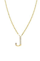 Lana Initial Pendant Necklace in Yellow Gold- J at Nordstrom, Size 18 In