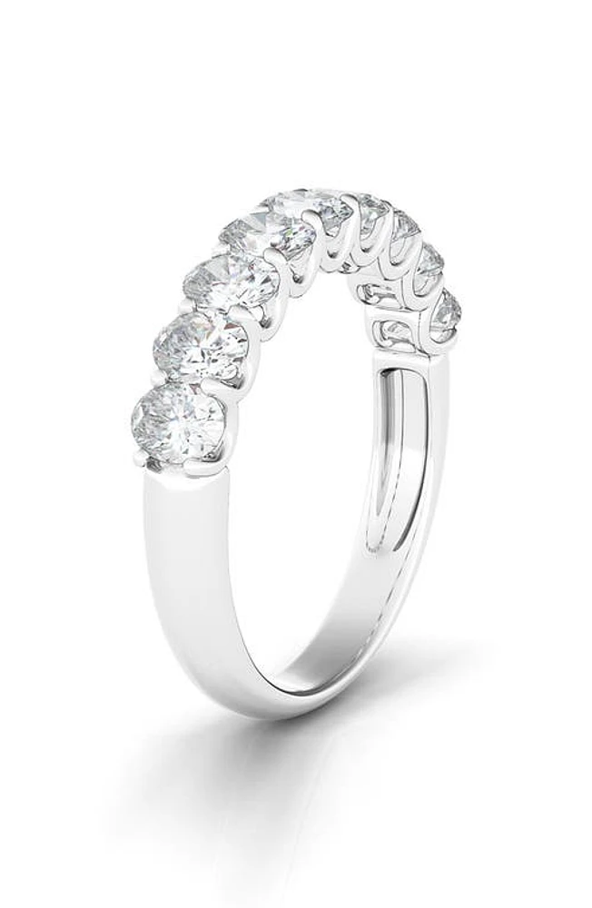 HauteCarat Half Oval Cut Lab Created Diamond 14K Gold Eternity Ring in Gold at Nordstrom