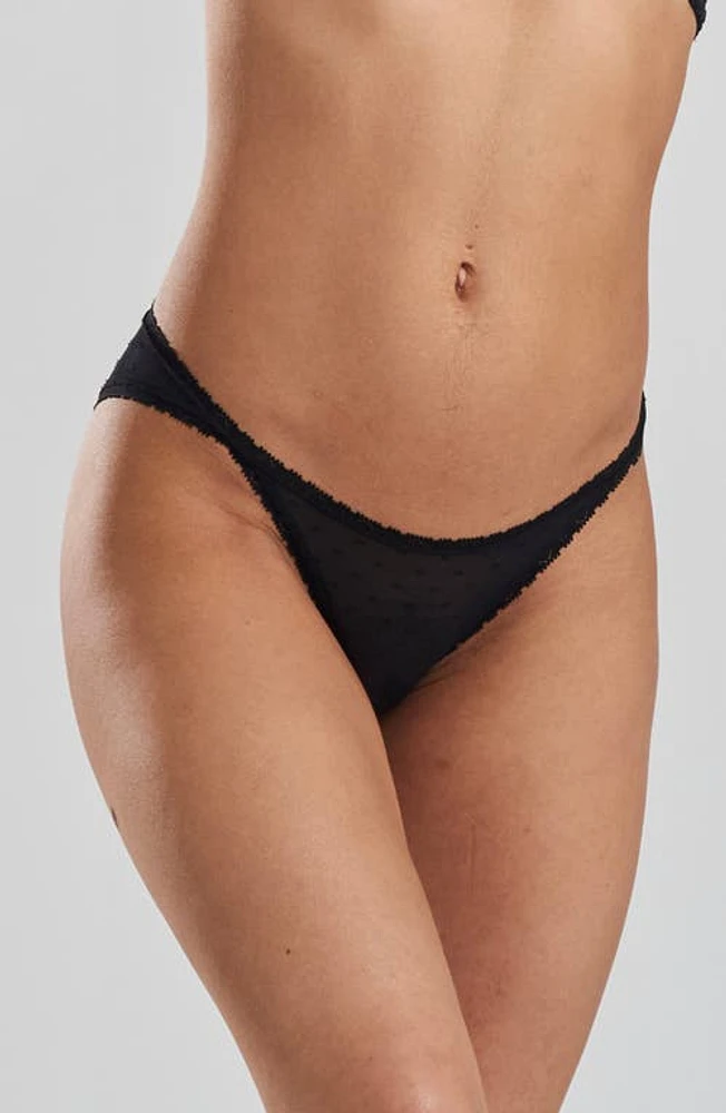 Peachaus Ume Recycled-Lace Mid-Rise Underwear Volcanic Black at Nordstrom,