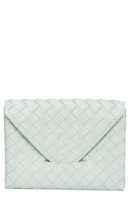 Bottega Veneta Origami Intrecciato Envelope Pouch in Glacier/gold at Nordstrom