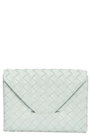 Bottega Veneta Origami Intrecciato Envelope Pouch in Glacier/gold at Nordstrom