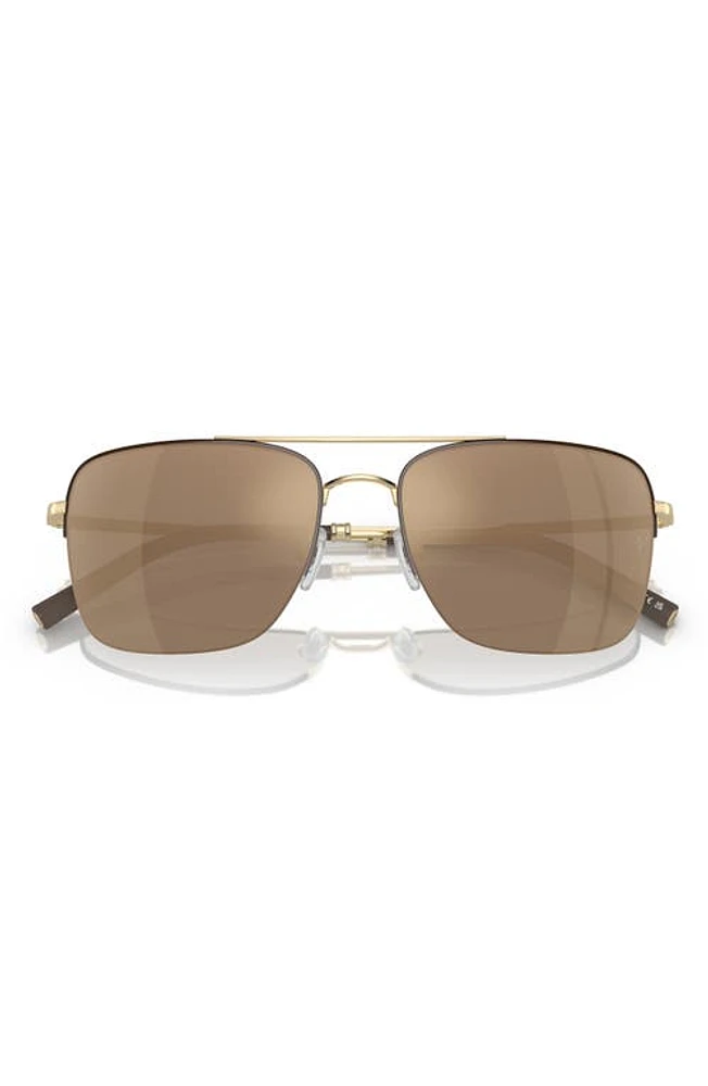 Oliver Peoples x Roger Federer R-2 56mm Irregular Sunglasses in Gold at Nordstrom