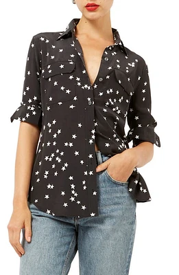 Equipment 'Starry Night' Silk Shirt Black at Nordstrom,