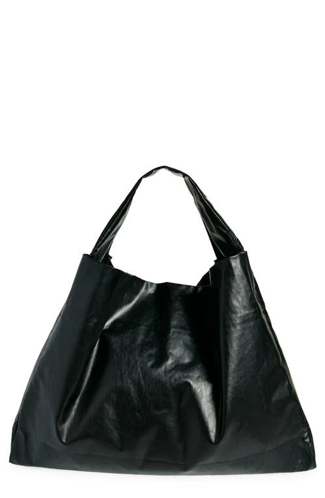 KASSL Oil Coated Canvas Shoulder Tote in Black at Nordstrom