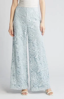 KOBI HALPERIN Kat Lace Wide Leg Pants Ice at Nordstrom,