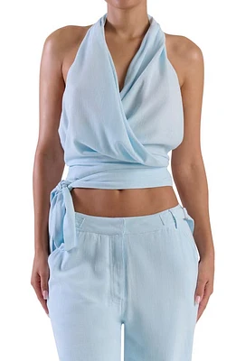 Naked Wardrobe So Wrapped Up Halter Top at Nordstrom,