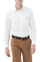 Rodd & Gunn Glenbrook Solid Cotton & Lyocell Button-Up Shirt in Snow at Nordstrom, Size Xx-Large