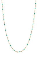 Bony Levy 14K Gold Enamel Bubble Chain in 14K Yellow Gold - Emerald at Nordstrom, Size 18