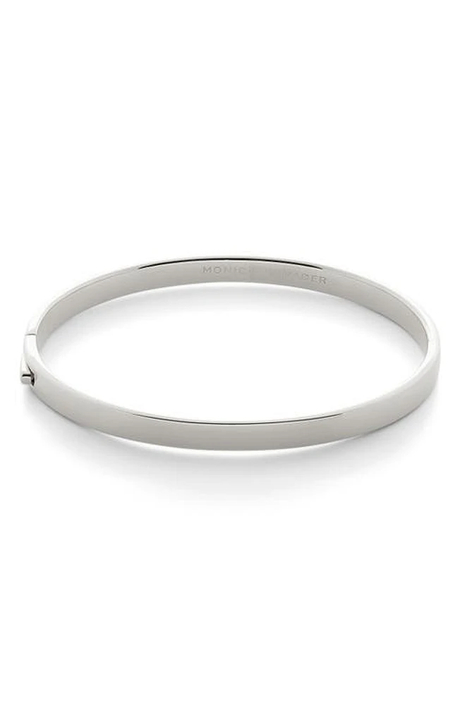 Monica Vinader Essential Hinged Bangle Bracelet Sterling Silver at Nordstrom,