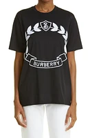 burberry Women's Oversize Cotton Graphic Tee Black at Nordstrom,