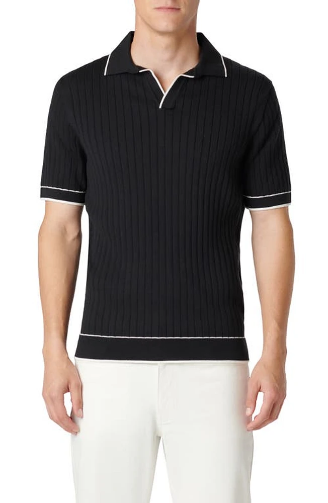 Bugatchi Johnny Collar Rib Polo at Nordstrom,