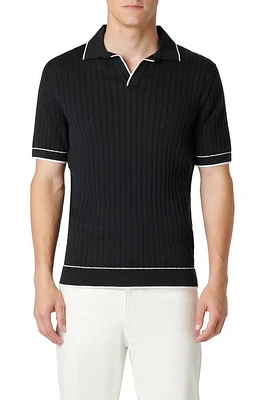 Bugatchi Johnny Collar Rib Polo at Nordstrom,