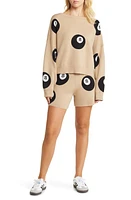 Dressed in Lala The Future Is Now Sweater & Shorts Set in Tan at Nordstrom, Size Xx-Large