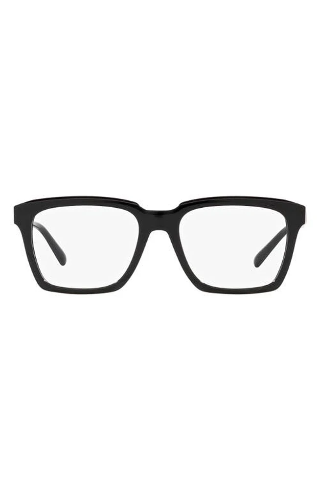 Dolce & Gabbana 54mm Square Optical Glasses in Black at Nordstrom