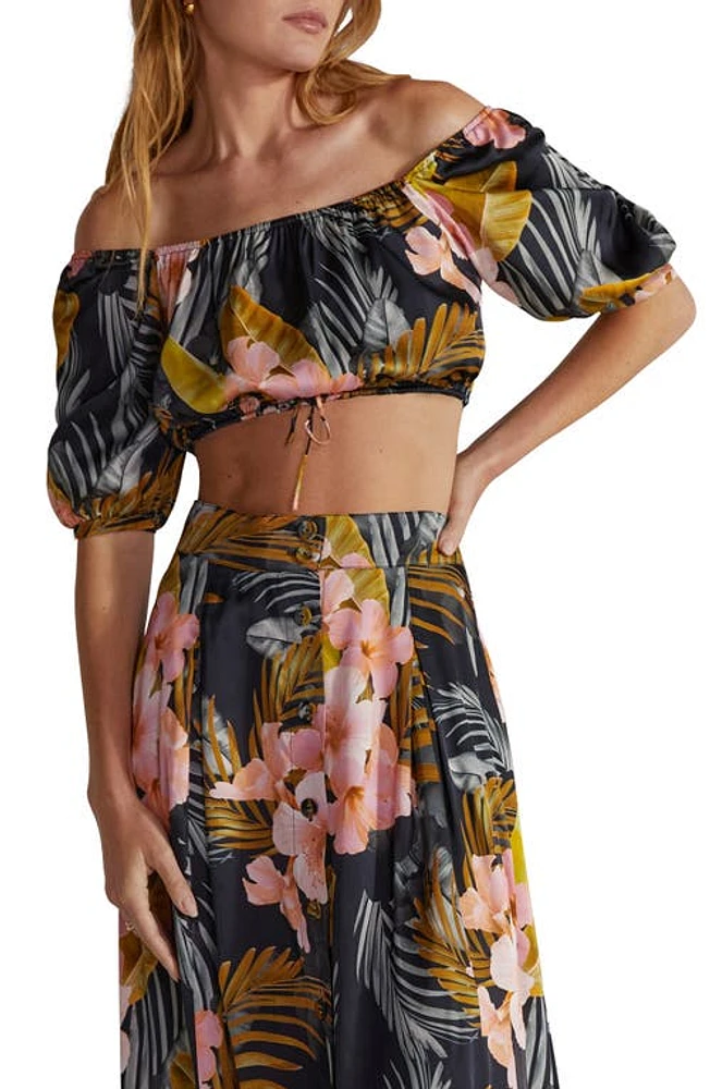 Favorite Daughter the Anywhere With You Off Shoulder Crop Top Hawaiian Vacay at Nordstrom,