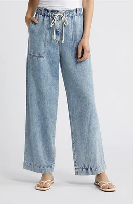 Rails Ryan Wide Leg Drawstring Jeans Faded Indigo at Nordstrom,