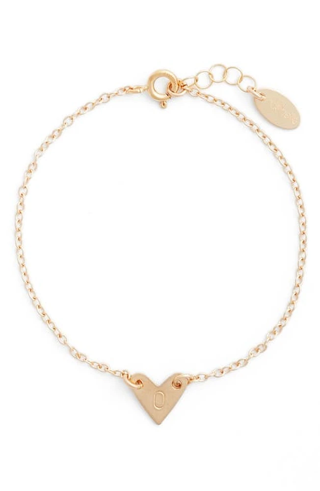 Nashelle Initial Heart Bracelet in Gold-O at Nordstrom