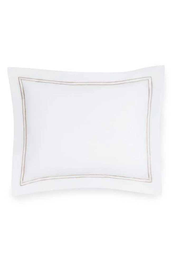 SFERRA Grande Hotel Sham in White/Taupe at Nordstrom