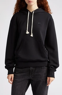 Acne Studios Fairah Face Patch Oversize Cotton Hoodie at Nordstrom,