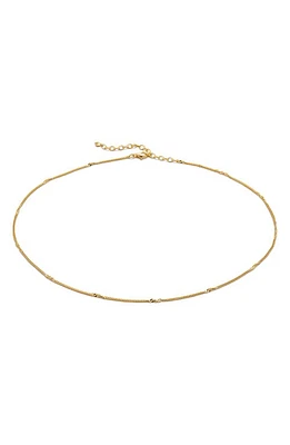 Monica Vinader Twisted Station Chain Choker Necklace in 18Ct Gold Vermeil at Nordstrom