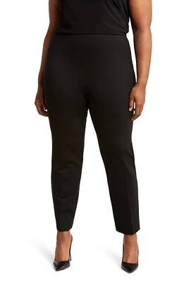 Anne Klein Hollywood Waist Slim Fit Pull-On Pants Black at Nordstrom,