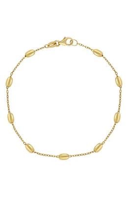 Bony Levy 14K Gold Bead Station Bracelet in 14K Yellow Gold at Nordstrom, Size 7