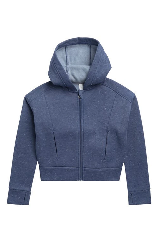 zella Kids' Unwind Full Zip Fleece Hoodie Heather at