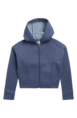 zella Kids' Unwind Full Zip Fleece Hoodie Heather at