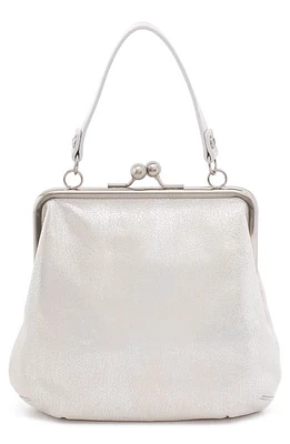 HOBO Alba Leather Frame Crossbody Bag in Silver at Nordstrom