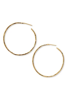 Argento Vivo Sterling Silver Argento Vivo Hammered Large Hoop Earrings in Gold Vermeil at Nordstrom