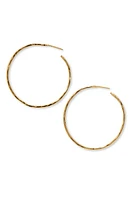 Argento Vivo Sterling Silver Argento Vivo Hammered Large Hoop Earrings in Gold Vermeil at Nordstrom