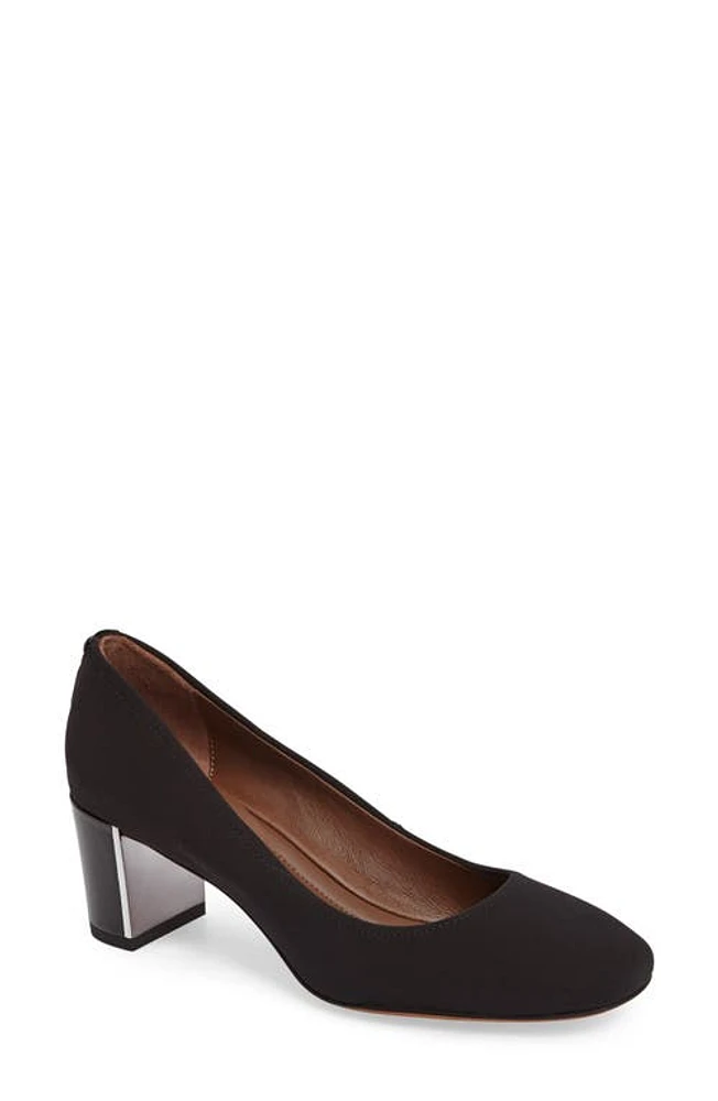 Donald Pliner J Corin Block Heel Pump Black Fabric at Nordstrom,