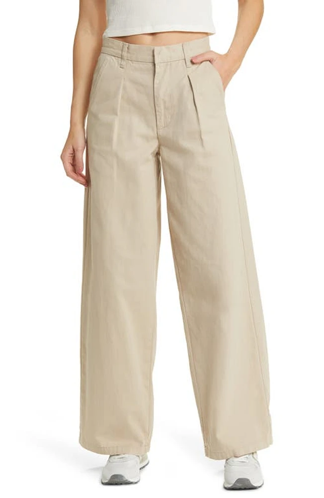 PacSun High Waist Wide Leg Pants Feather Grey at Nordstrom,