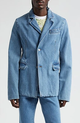 Wales Bonner Eternity Denim Blazer Light Blue at Nordstrom, Us