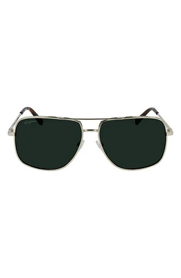 FERRAGAMO 60mm Gancini Aviator Sunglasses in Shiny Gold at Nordstrom