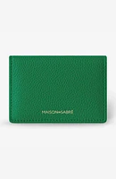 MAISON de SABRÉ Leather Card Case in Emerald Green at Nordstrom