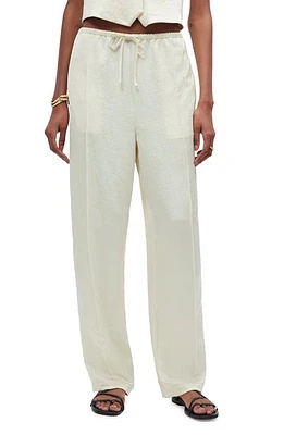 Madewell Pintuck Slim Pull-On Pants Cake Batter at Nordstrom,