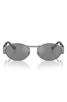 Versace 56mm Oval Sunglasses in Matte Grey at Nordstrom