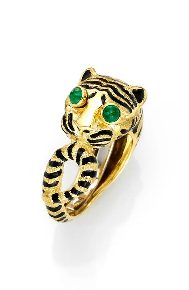 David Webb Kingdom Tiger Ring in Yellow Gold at Nordstrom, Size 6.5