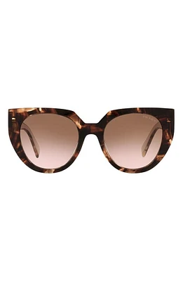 Prada 53mm Gradient Cat Eye Sunglasses in Caramel Tortoise/brown Gr at Nordstrom