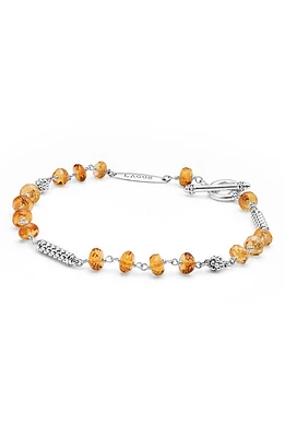 LAGOS Caviar Icon Beaded Cirtine Toggle Bracelet in Citrine at Nordstrom