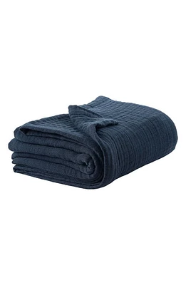 Bearaby Organic Cotton Muslin Cocoon Throw Blanket in Midnight Blue at Nordstrom, Size One Size Oz