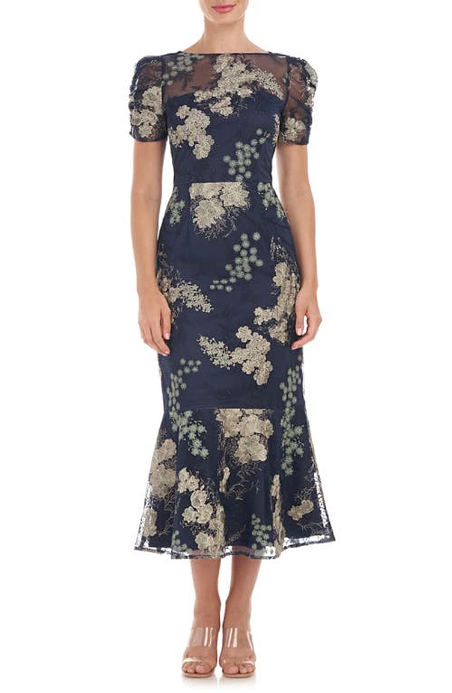 JS Collections Hope Floral Embroidered Cocktail Dress at Nordstrom,