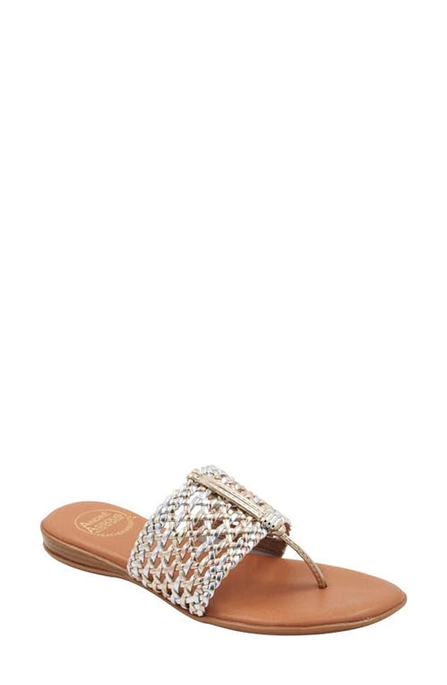 André Assous Nice Woven Sandal Metallic Multi at Nordstrom,